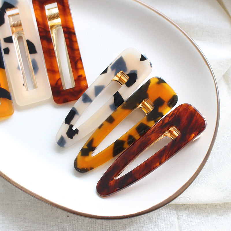 Leopard Print Waterdrop Hair For Women Barrettes Clips Cute Lovely Girls Hairpin Barrette Multi-Style Hair Accessaries Jewelry