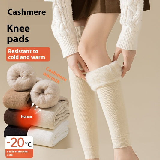 Cashmere Knee Socks Women's Long Tube Fleece-lined