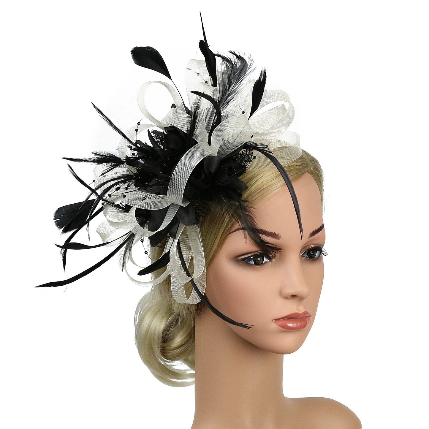 European And American Horse Festival Tea Party Mesh Hair Accessories Billycock Barrettes