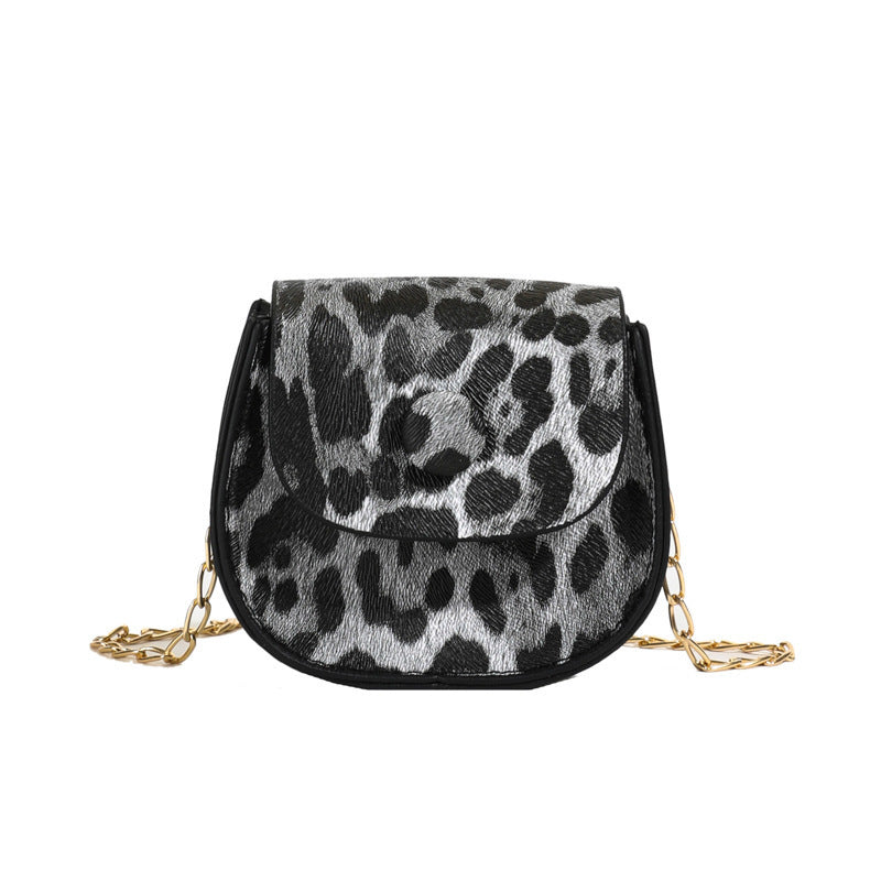 Niche Leopard Print Saddle Bag Mini Casual Simple Crossbody