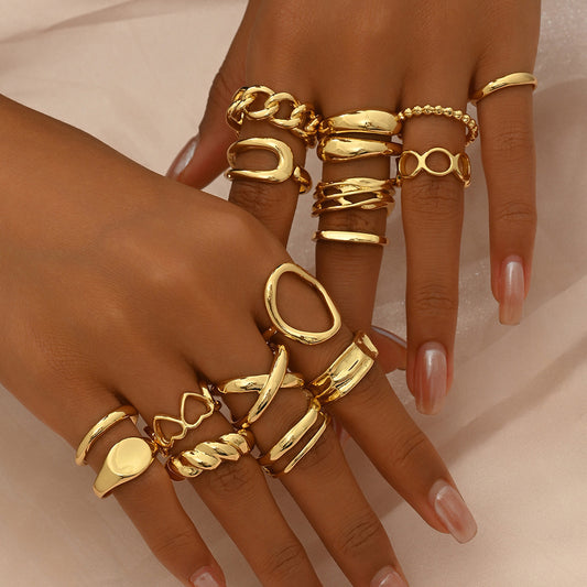 Women's Love Design Open Ring Suit