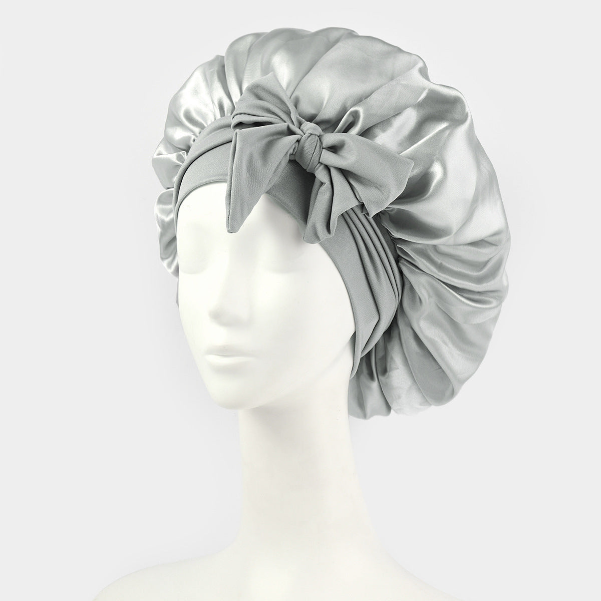 Silk Bonnet For Sleeping Women Satin Bonnet Double Layer Satin Lined Hair Bonnet With Tie Band Curly Hair