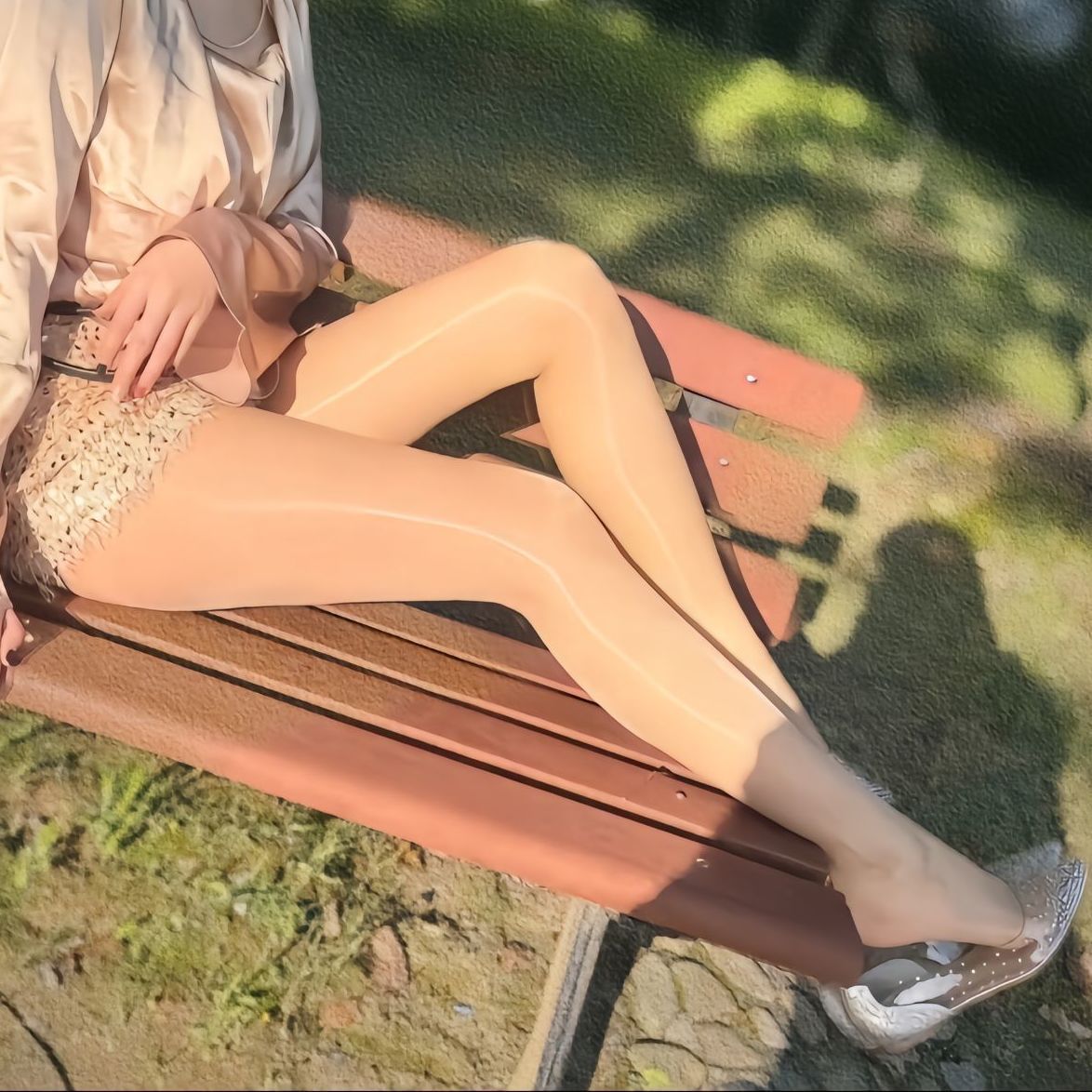 Horse Oil Socks Shiny Stockings Sentiment