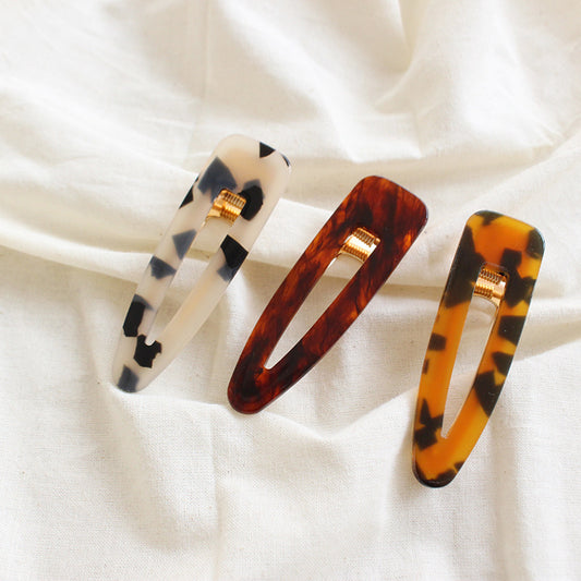 Leopard Print Waterdrop Hair For Women Barrettes Clips Cute Lovely Girls Hairpin Barrette Multi-Style Hair Accessaries Jewelry