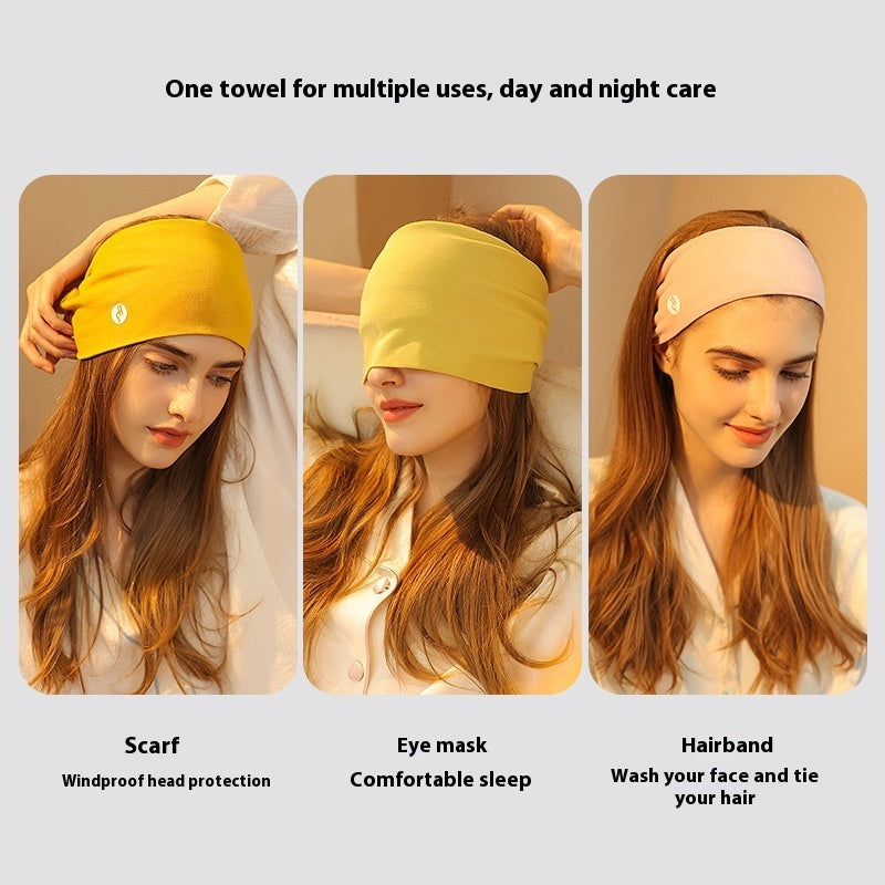 Internet Celebrity Women's Confinement Hair Band Eye Mask Headscarf Three-in-one Face Wash Headband