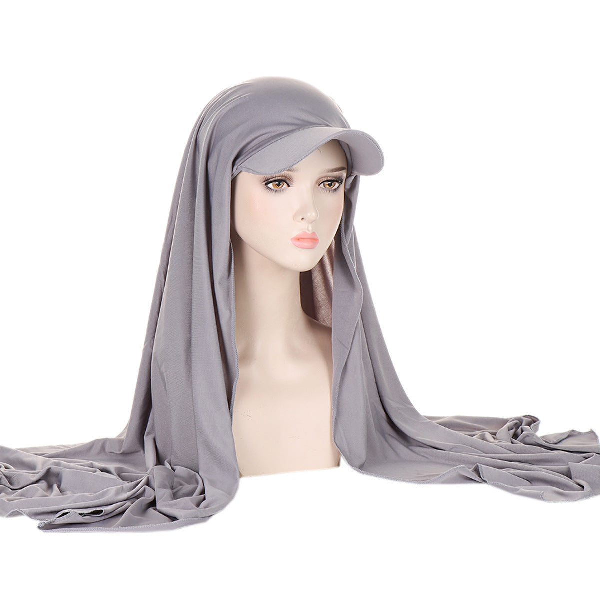 Solid Color Women's Scarf Hat Middle East All-matching Pullover Scarf Muslim Tam-o'-shanter