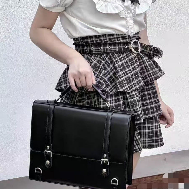 Uniform College Style Cotton Doll Cartoon Backpack Cross-body