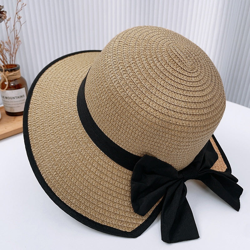 Sun Hat Women's Summer French Elegant Bow
