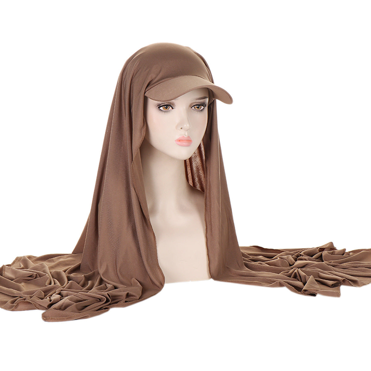 Solid Color Women's Scarf Hat Middle East All-matching Pullover Scarf Muslim Tam-o'-shanter