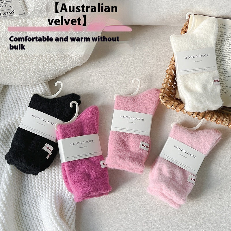 Thickened Warm Mid-calf Length Socks Ins Fashionable Heel Cloth