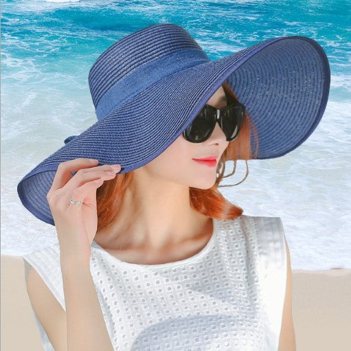 Hat Female Summer Tide Straw Hat Foldable Beach Hat Sun Hat Sun Protection