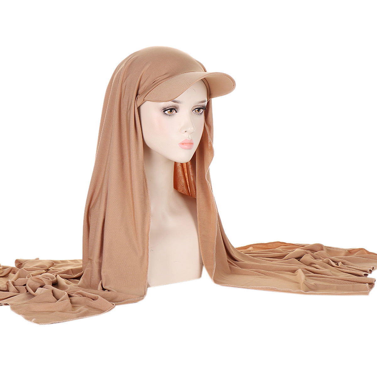 Solid Color Women's Scarf Hat Middle East All-matching Pullover Scarf Muslim Tam-o'-shanter