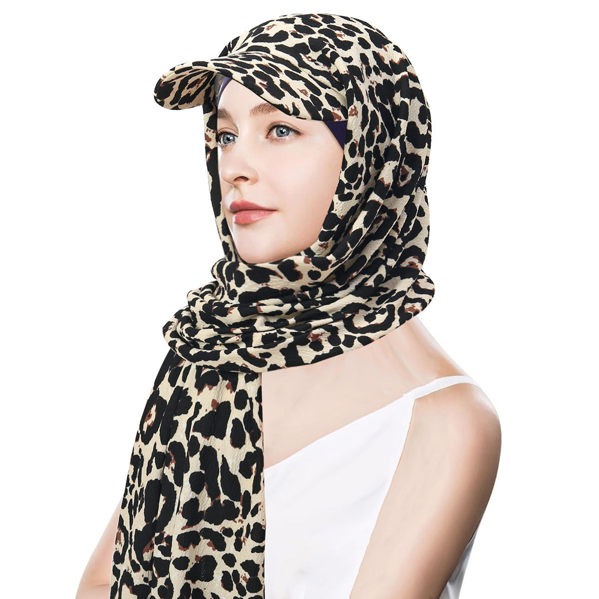 Solid Color Women's Scarf Hat Middle East All-matching Pullover Scarf Muslim Tam-o'-shanter