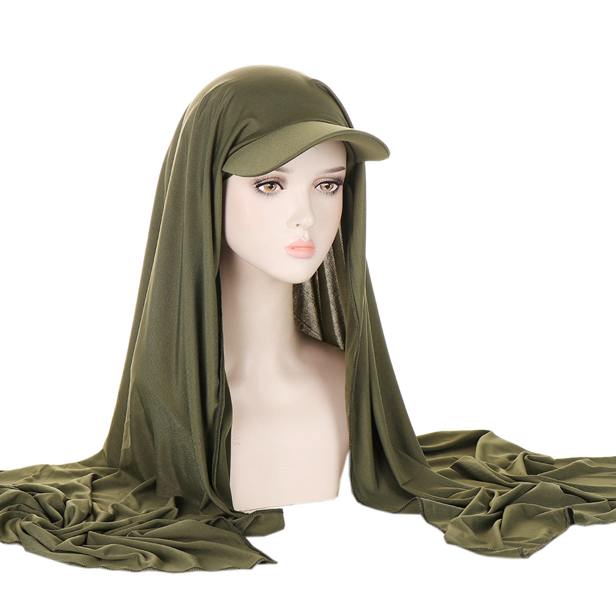 Solid Color Women's Scarf Hat Middle East All-matching Pullover Scarf Muslim Tam-o'-shanter