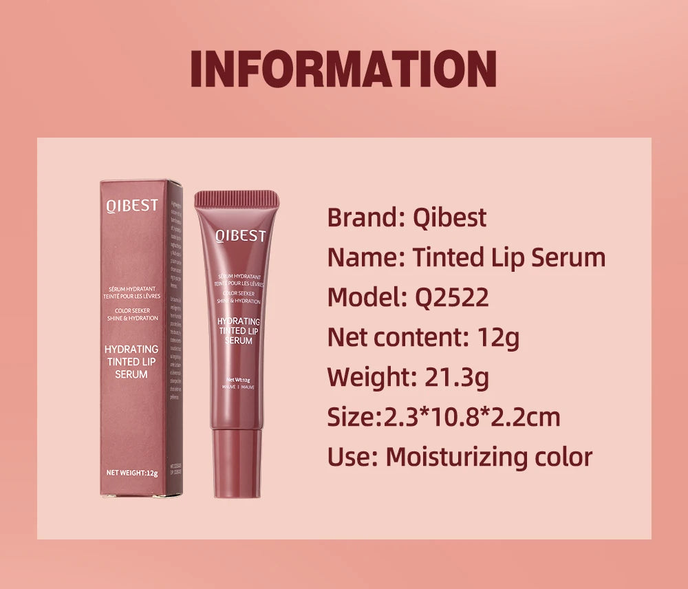 Nude Brown Plumping Lip Gloss Moisturising Colored Lip Serum Transparent Fullness Lips Tint Soft Tube Make Up Beauty Lips Care