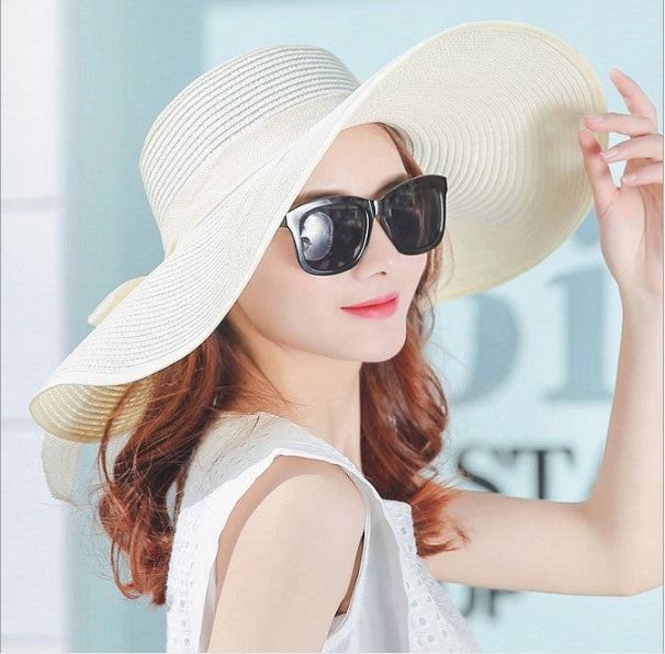 Hat Female Summer Tide Straw Hat Foldable Beach Hat Sun Hat Sun Protection