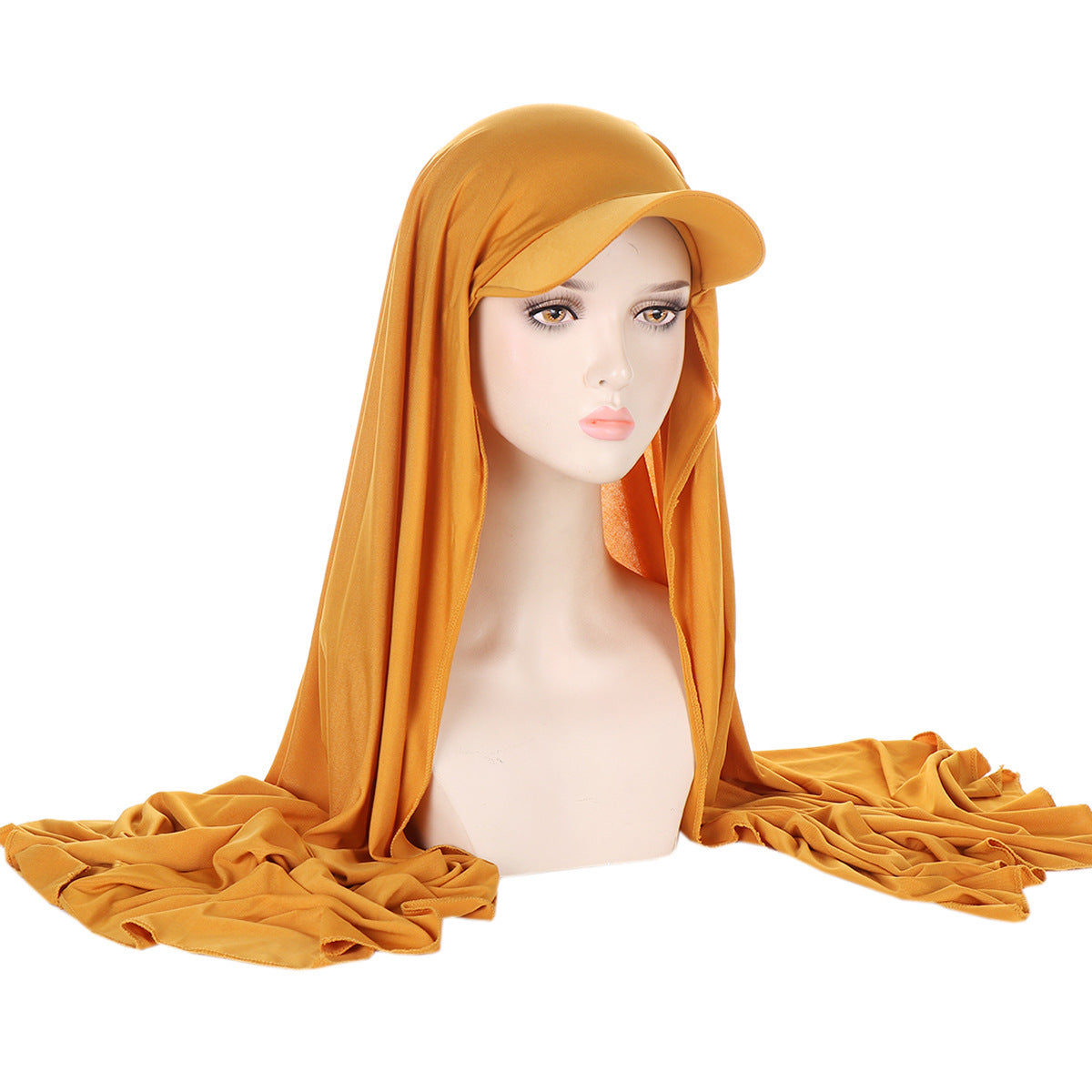 Solid Color Women's Scarf Hat Middle East All-matching Pullover Scarf Muslim Tam-o'-shanter