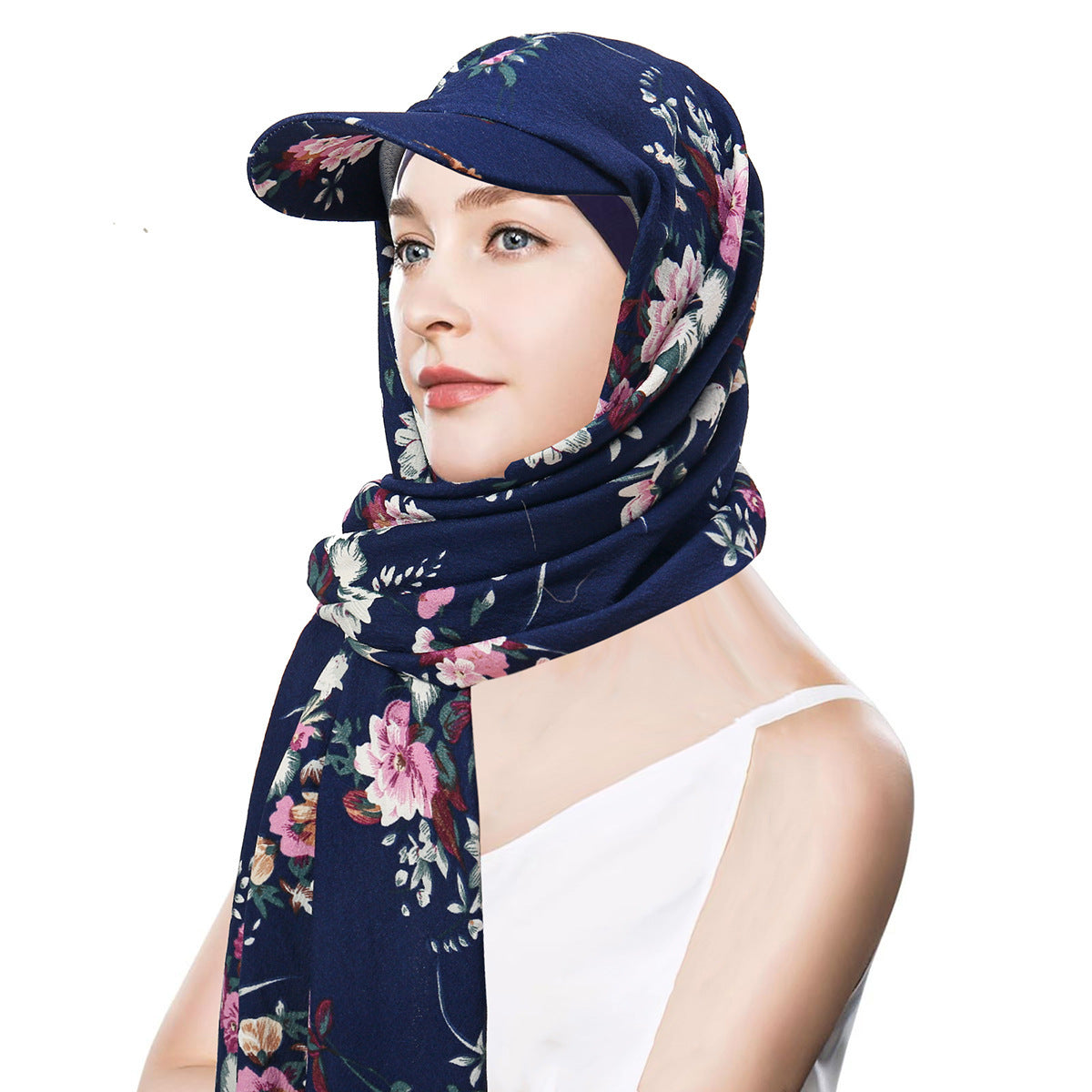 Solid Color Women's Scarf Hat Middle East All-matching Pullover Scarf Muslim Tam-o'-shanter
