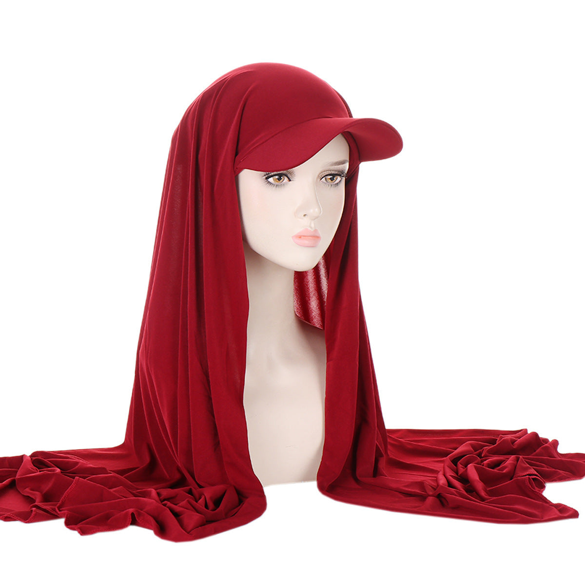 Solid Color Women's Scarf Hat Middle East All-matching Pullover Scarf Muslim Tam-o'-shanter