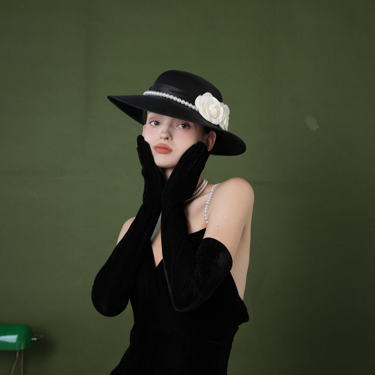 Gold Velvet Bridal Gloves