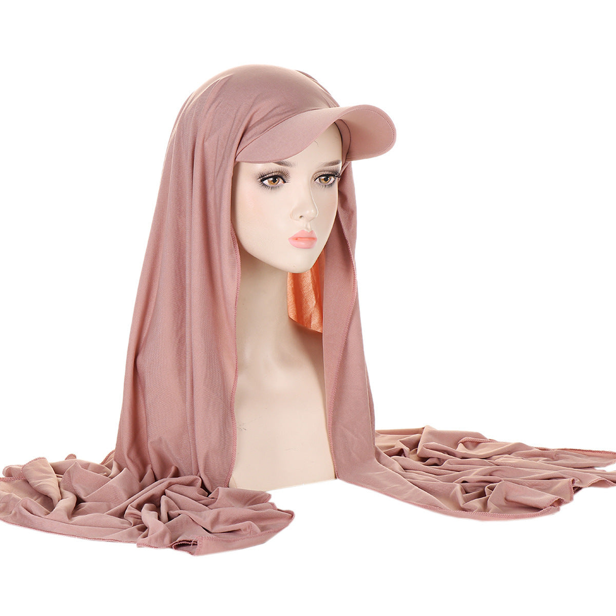 Solid Color Women's Scarf Hat Middle East All-matching Pullover Scarf Muslim Tam-o'-shanter