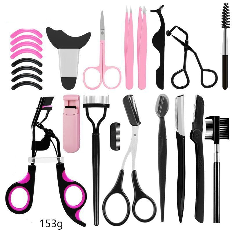 Semi-arc Steel Tooth Brow Groomer Eyelash Curler