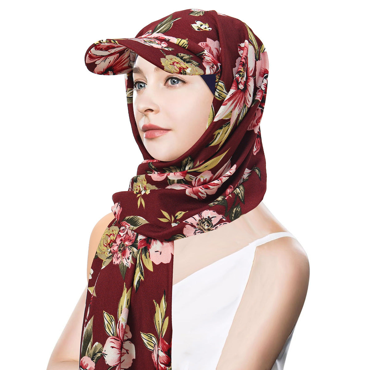 Solid Color Women's Scarf Hat Middle East All-matching Pullover Scarf Muslim Tam-o'-shanter