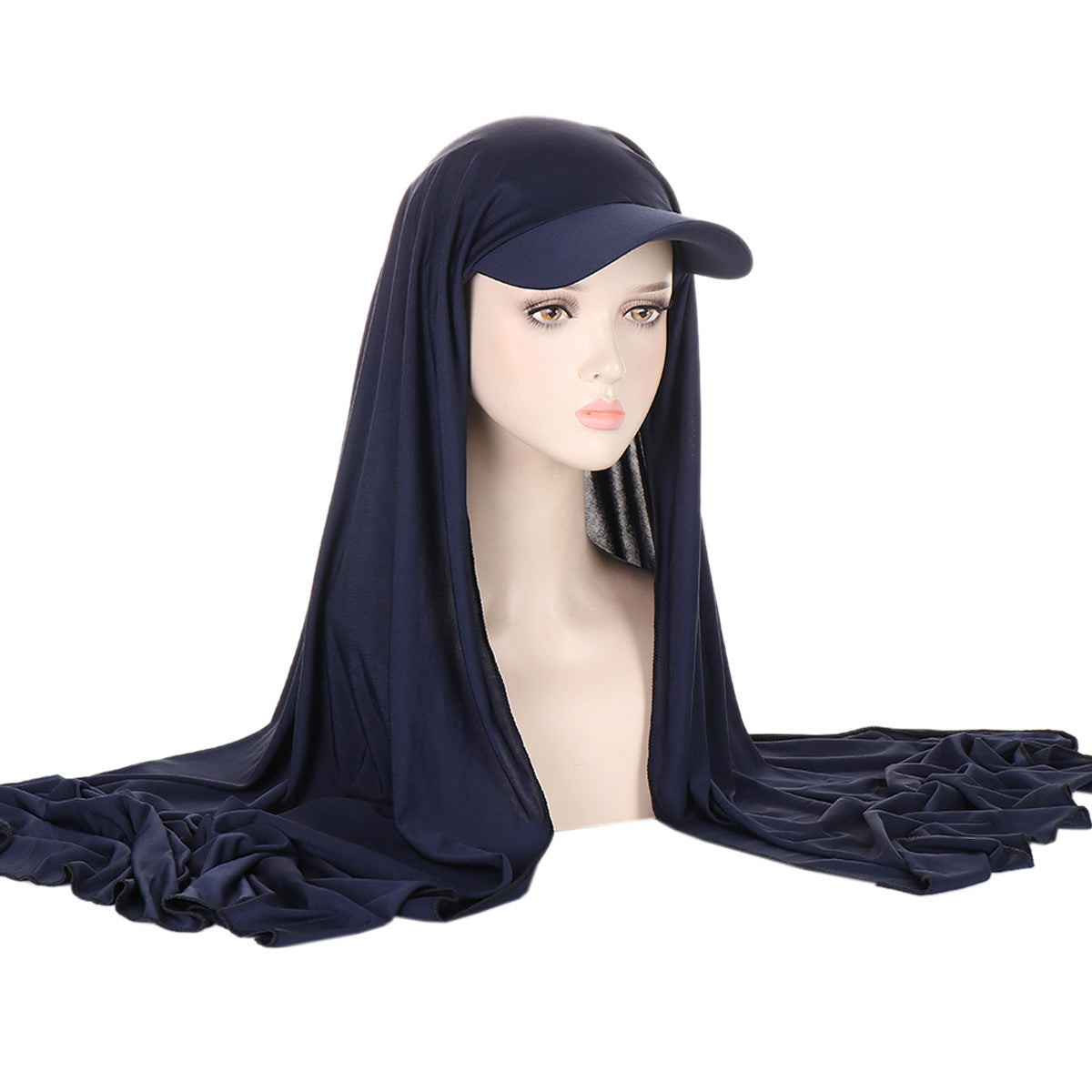 Solid Color Women's Scarf Hat Middle East All-matching Pullover Scarf Muslim Tam-o'-shanter